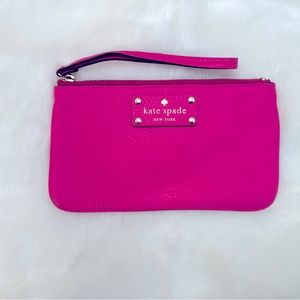 Kate spade neon pink wristlet.